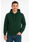 Erkek Üç İplik Kapüşonlu Kanguru Cepli SweatShirt hoodie - Haki