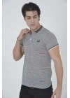 Erkek Yakalı Slim Fit Dokuma T-Shirt - Beyaz