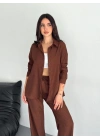 Gömlek Pantolon ikili Takım - Kahverengi