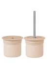 Ham+Hüp Pipetli Silikon Bardak Seti Bubble Beige / Powder Grey