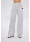 İki iplik Bol Paça Eşofman Pantalon - Gri