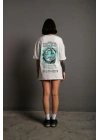 Kadın Sırt Baskılı T-shirt - Beyaz