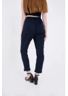 Kadın Tam Kalıp Basic Eşofman Pantolon - Lacivert
