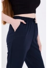 Kadın Tam Kalıp Basic Eşofman Pantolon - Lacivert