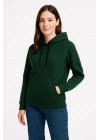 Kadın Üç İplik Kapüşonlu Kanguru Cepli Sweatshirt hoodie - Haki