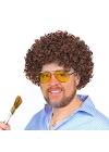 Kahve Renk Kıvırcık Afro Bonus Peruk