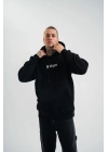 Kapşonlu Double Oversize Dijital Patchli SweatShirt - Siyah