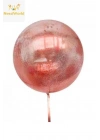 Kırmızı Simli Yuvarlak Şeffaf Balon 24 İnç
