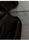 Kışlık Bisiklet Yaka Üç İplik Basic SweatShirt - Siyah