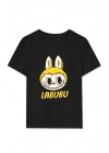 Kız Labubu Çocuk Baskılı T-Shirt - Siyah