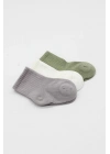 Koala Boy 3lü Penye Soket Çorap 10133 Gri