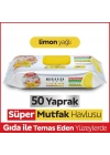 Mutfak Temizlik Havlusu 50 Adet Limon