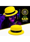 Neon Sarı UV Parti Şapkası Plastik
