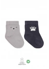 NessiWorld Bear Penye Soket Çorap 2Li BS10116 Gri