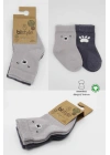 NessiWorld Bear Penye Soket Çorap 2Li BS10116 Gri