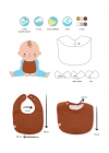 NessiWorld Müslin Önlük 3Lü 60101 Kiremit Bej Hardal