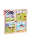 ONY-343/344/345/346 Ahşap Eğitici 4lü Puzzle -Onyıl