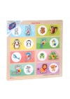 ONY-366-367 Ahşap Tutmalı Eşleştirme -Hayvanlar ve Yavruları