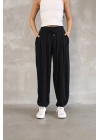 Osy Modal Yumuşak Dokulu Kumaş Şalvar Pantalon - Siyah