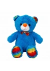 Oturan Kurdeleli Renkli Peluş Ayı 30 cm