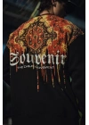 Oversize Bisiklet Yaka Baskılı SweatShirt - Siyah