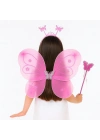 Pembe Kız Seti – 50 cm Kanadı, Taç ve Asa