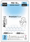 Premium Plus Airbag Comfort Bebek Bezi 3 Beden 56 Adet