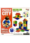 Puzzle City 3D Yapı ve Tasarım Blokları 64 Parça