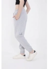 Üç İplik Basic Lastikli Eşofman Pantolon - Gri