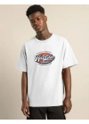 Unisex Baskılı Oversize T-Shirt - Beyaz