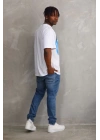 Unisex Baskılı Oversize T-Shirt - Beyaz