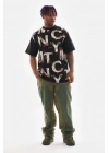 Unisex Baskılı Oversize T-Shirt - Siyah