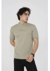 Unisex Bisiklet Yaka Slim fit T-Shirt- Açık Yeşil