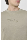 Unisex Bisiklet Yaka Slim fit T-Shirt- Açık Yeşil