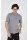 Unisex Bisiklet Yaka Slim fit T-Shirt- Gri
