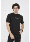 Unisex Bisiklet Yaka Slim fit T-Shirt- Siyah