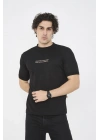 Unisex Bisiklet Yaka Slim fit T-Shirt- Siyah