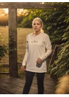 Unisex Bisiklet Yaka Uzun Kollu T-Shirt - Beyaz