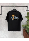Unisex Çocuk Baskılı T-Shirt - Siyah