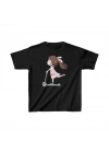 Unisex Çocuk Baskılı T-Shirt - Siyah