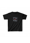 Unisex Çocuk Baskılı T-Shirt - Siyah