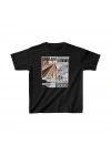 Unisex Çocuk Baskılı T-Shirt - Siyah