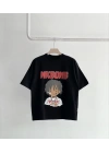 Unisex Çocuk Baskılı T-Shirt - Siyah