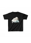 Unisex Çocuk Baskılı T-Shirt - Siyah