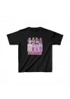 Unisex Çocuk Baskılı T-Shirt - Siyah