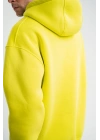 Unisex Double Oversize Kapşonlu Basic SweatShirt - Sarı