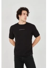 Unisex Jakar Kumaş Slim Fit T-Shirt - Siyah