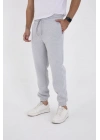 Unisex Kışlık Üç İplik Lastikli Eşofman Pantolon - Gri