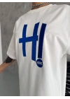 Unisex Nakış İşlemeli T-Shirt - Beyaz