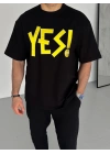 Unisex Nakış İşlemeli T-Shirt - Siyah